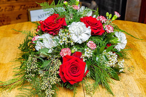 Large Christmas table centerpiece arrangement