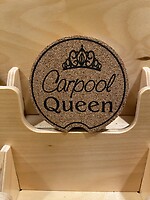2 Carpool Queen Car Coasters