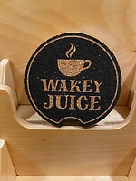 2 Wakey Juice Car Coasters