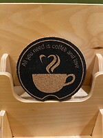 2 Coffee and Love Coasters